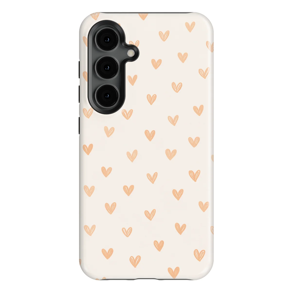 Little Love - Blush Hearts - White/Orange case for Galaxy S24 - Image 1