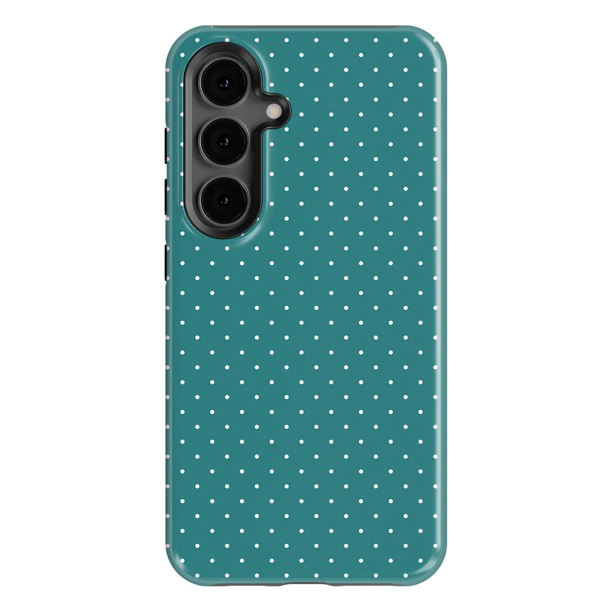 Micro Polka - Deep Teal - Turqoise case for Galaxy S24 - Image 1