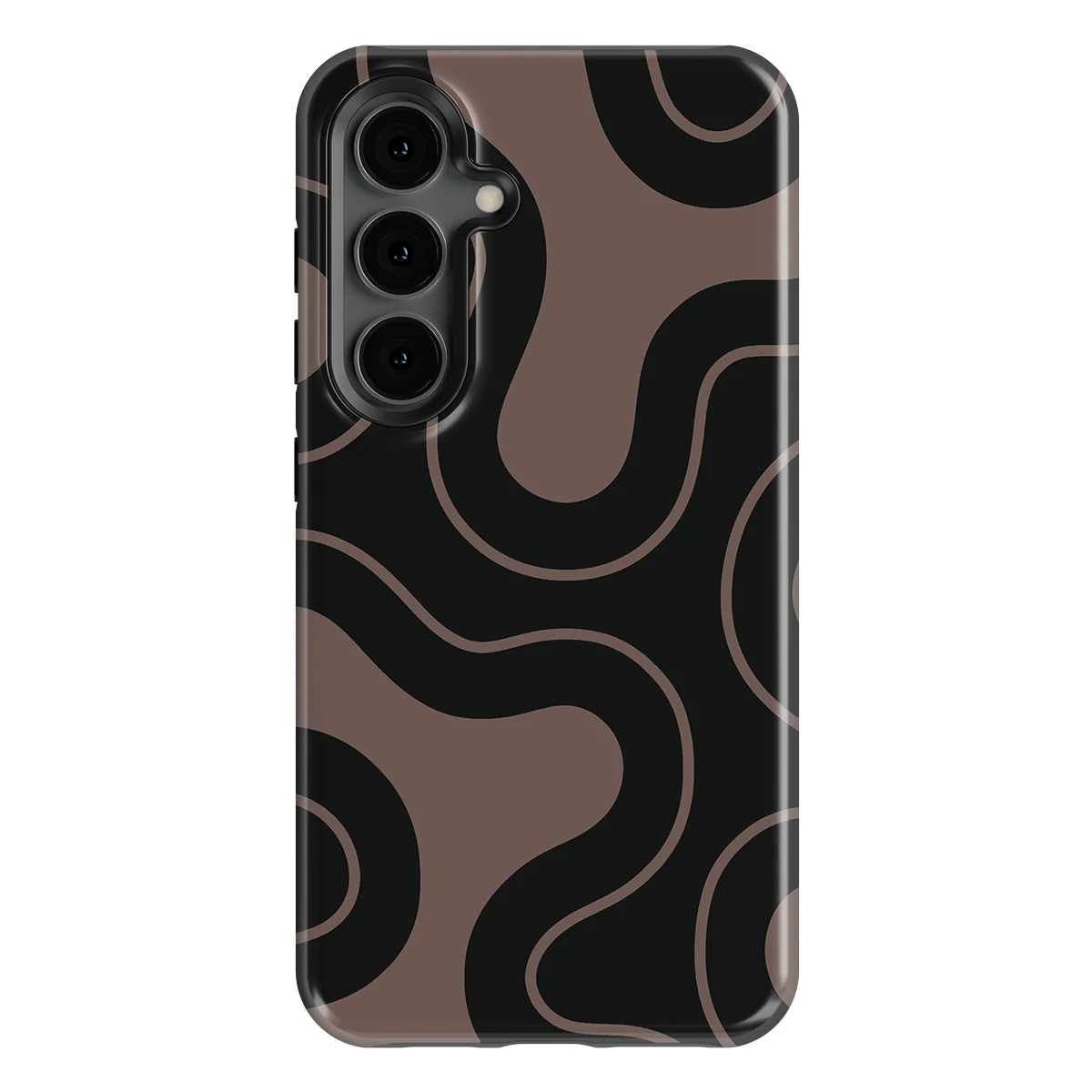 Motion Flow - Wander Lines - Black/Grey case for Galaxy S24 - Image 1