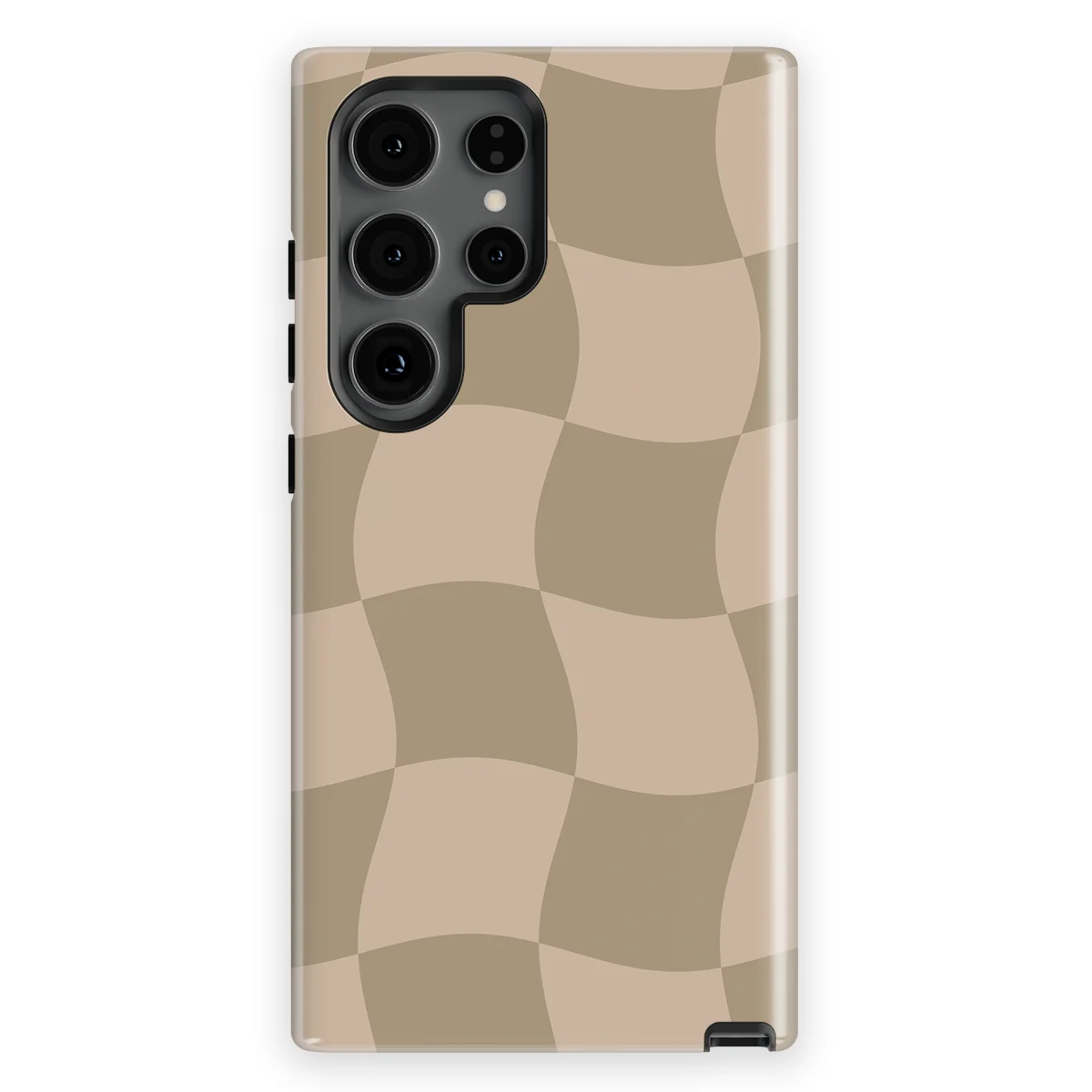 Checkered Warp - Sandwave - Brown/Grey case for Galaxy S24 Ultra - Image 1