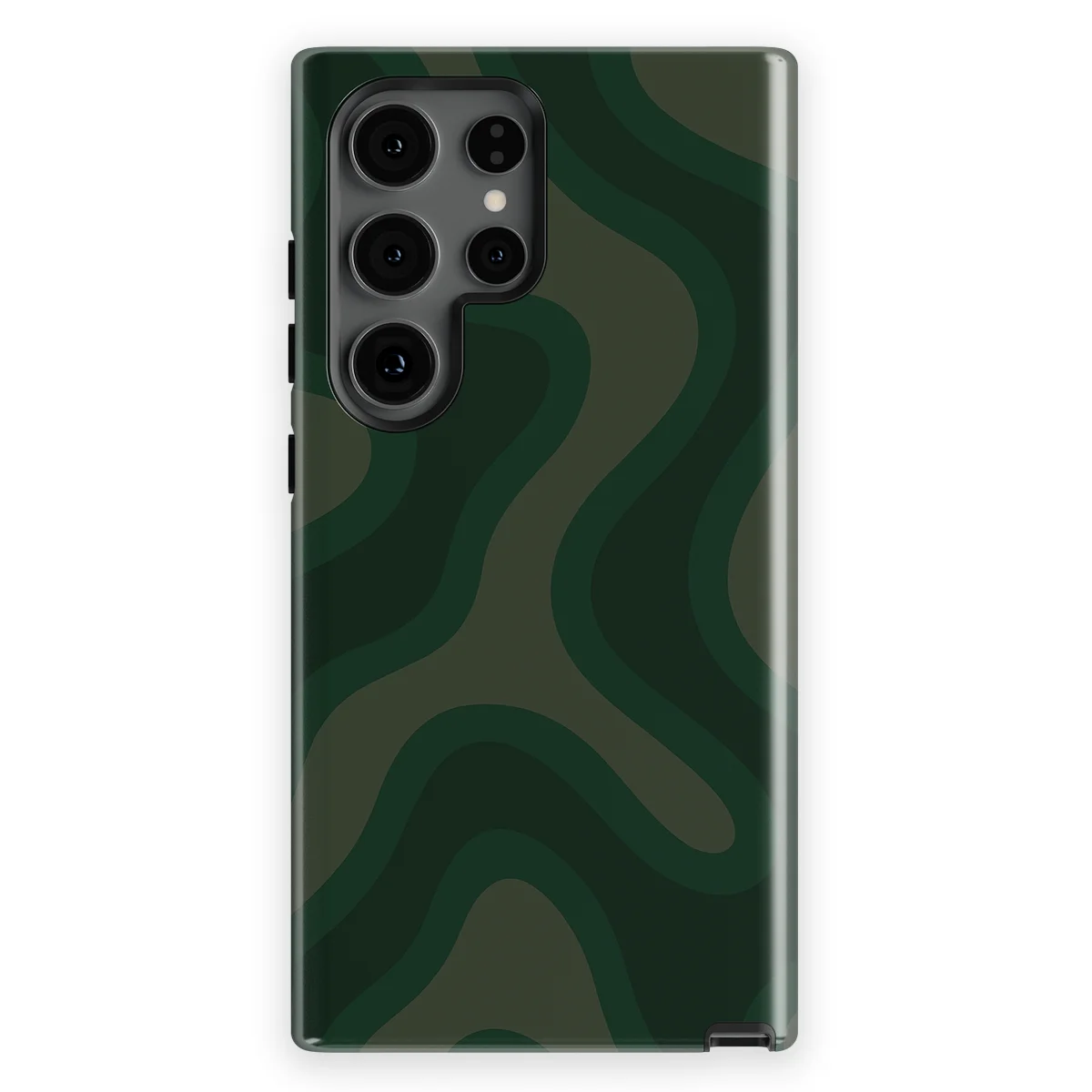Curvy Lines - Evergreen Drift - Green case for Galaxy S24 Ultra - Image 1