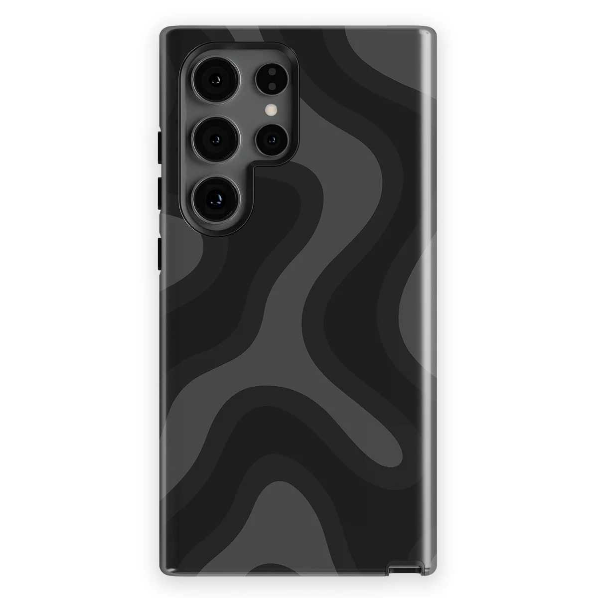 Curvy Lines - Onyx Flow - Black/Grey case for Galaxy S24 Ultra - Image 1