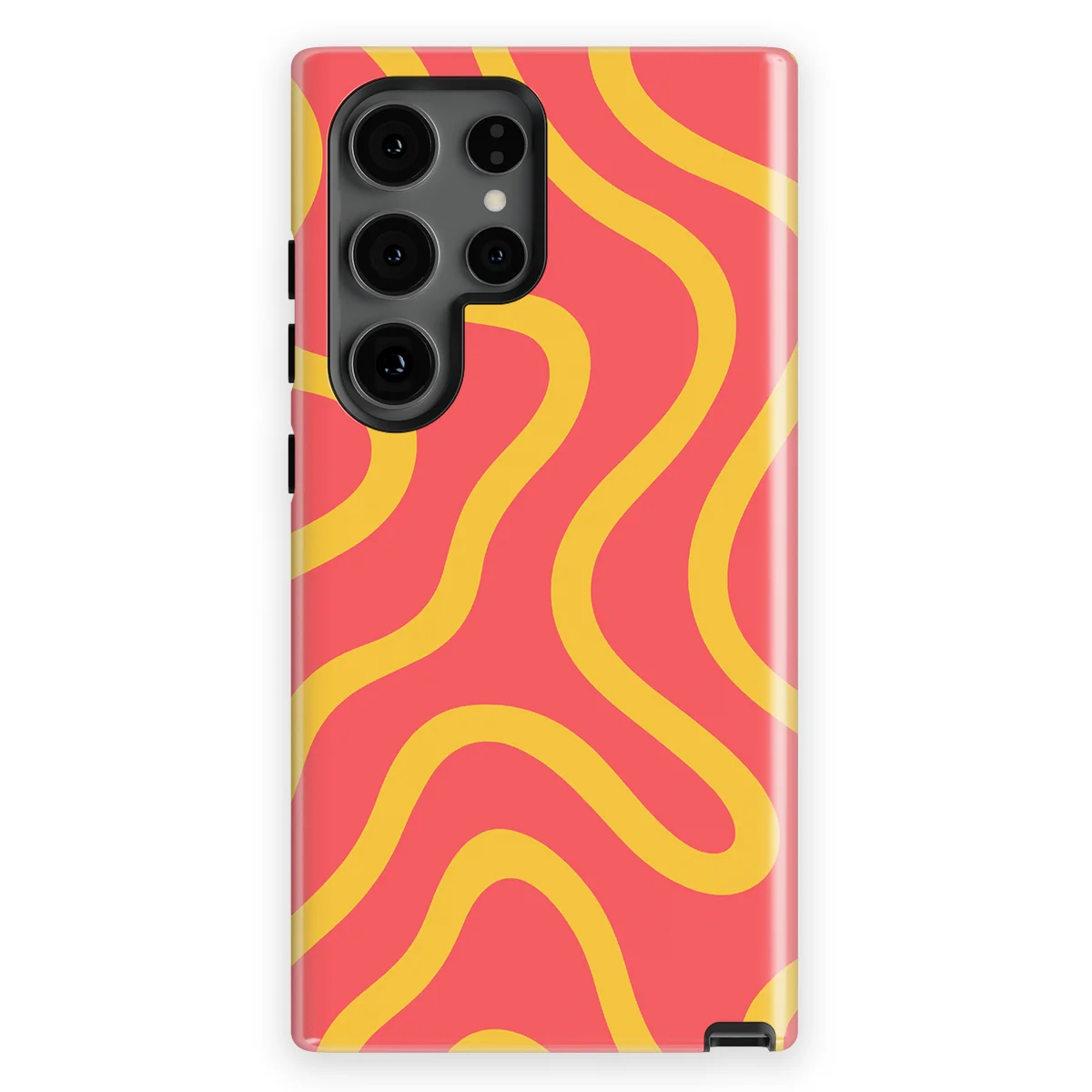 Curvy Lines - Sunburst Drift - Pink/Yellow for Galaxy S24 Ultra