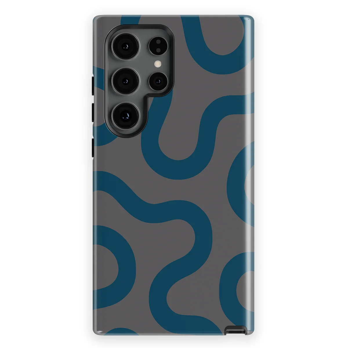 Motion Flow - Shadow Waves - Grey/Blue case for Galaxy S24 Ultra - Image 1