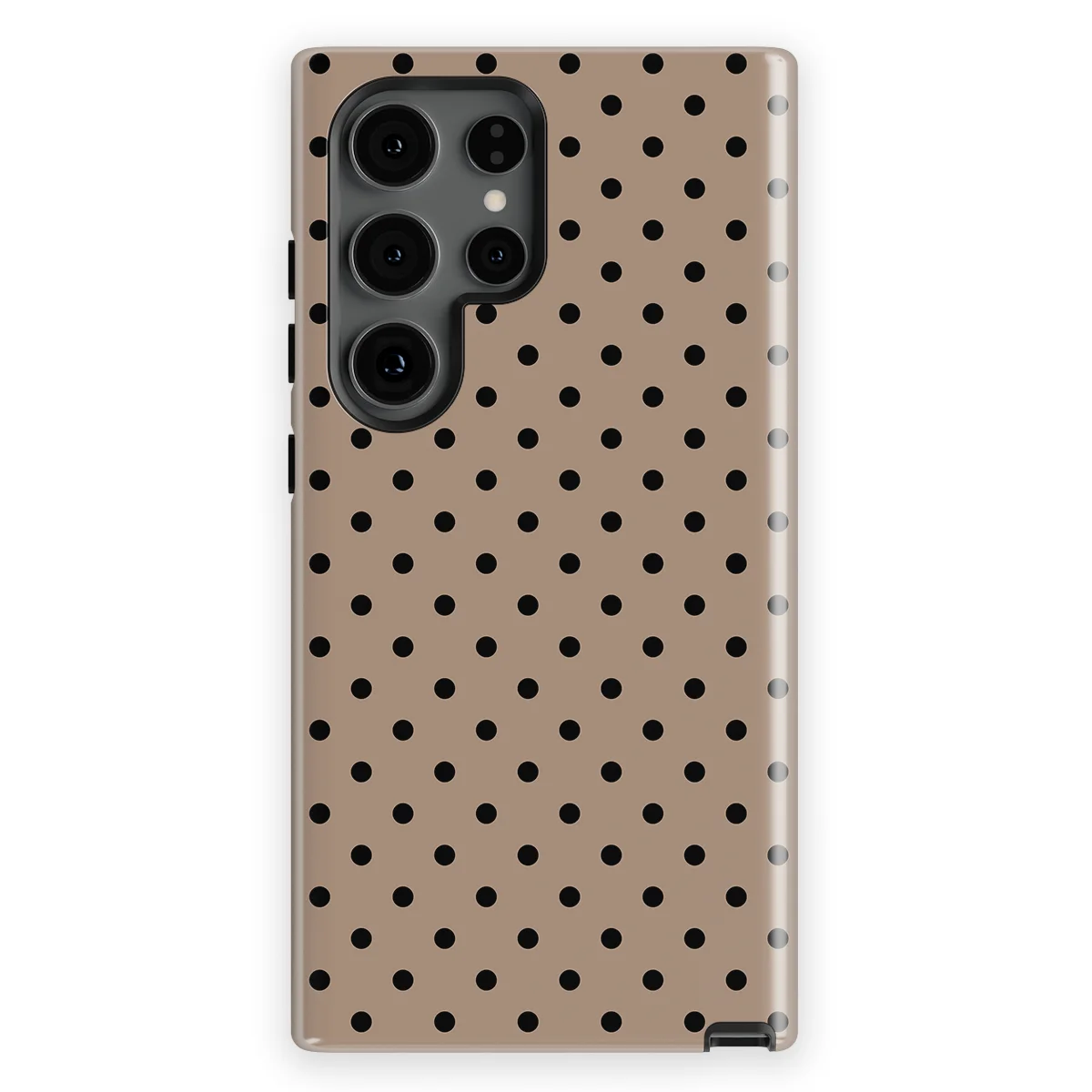 Polka Dots - Cacoa Noir - Brown/Black case for Galaxy S24 Ultra - Image 1