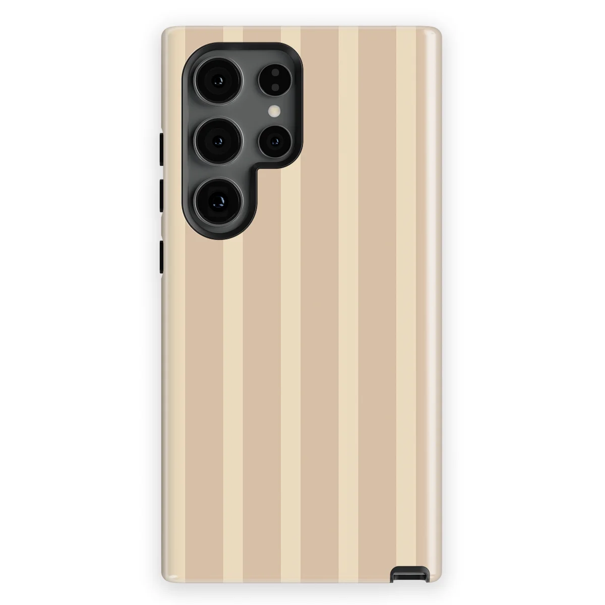 Stripes - Milk Blush - Pink/Beige case for Galaxy S24 Ultra - Image 1