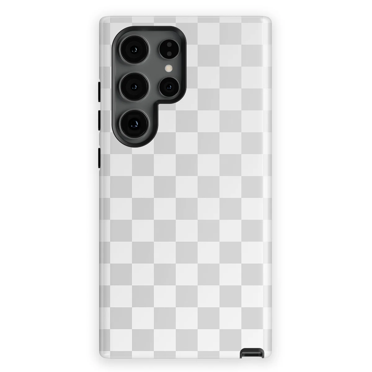 Tiny Squares - Ivory Squares - White/Grey case for Galaxy S24 Ultra - Image 1