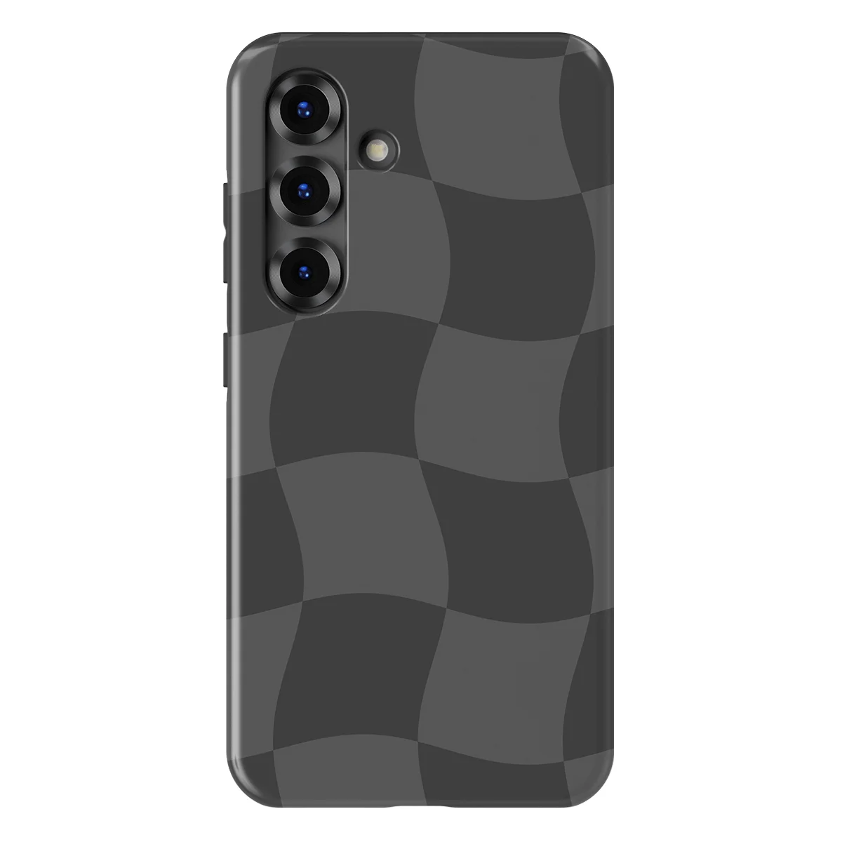 Checkered Warp - Grey Motion - Grey case for Galaxy S25 FE - Image 1