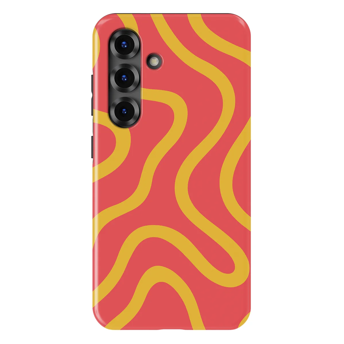 Curvy Lines - Sunburst Drift - Pink/Yellow case for Galaxy S25 FE - Image 1