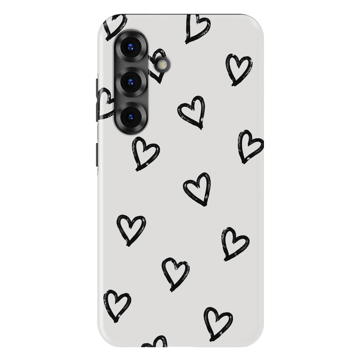 Little Love - Mono Hearts - White/Black/Multicolor case for Galaxy S25 FE - Image 1