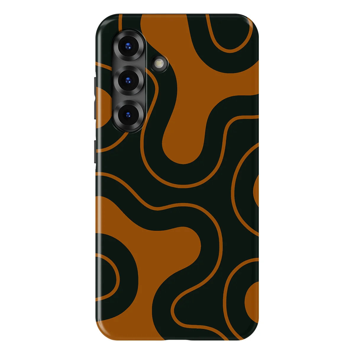 Motion Flow - Organic Circuit - Orange/Black case for Galaxy S25 FE - Image 1