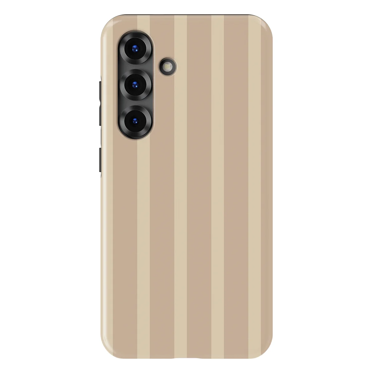 Stripes - Milk Blush - Pink/Beige case for Galaxy S25 FE - Image 1