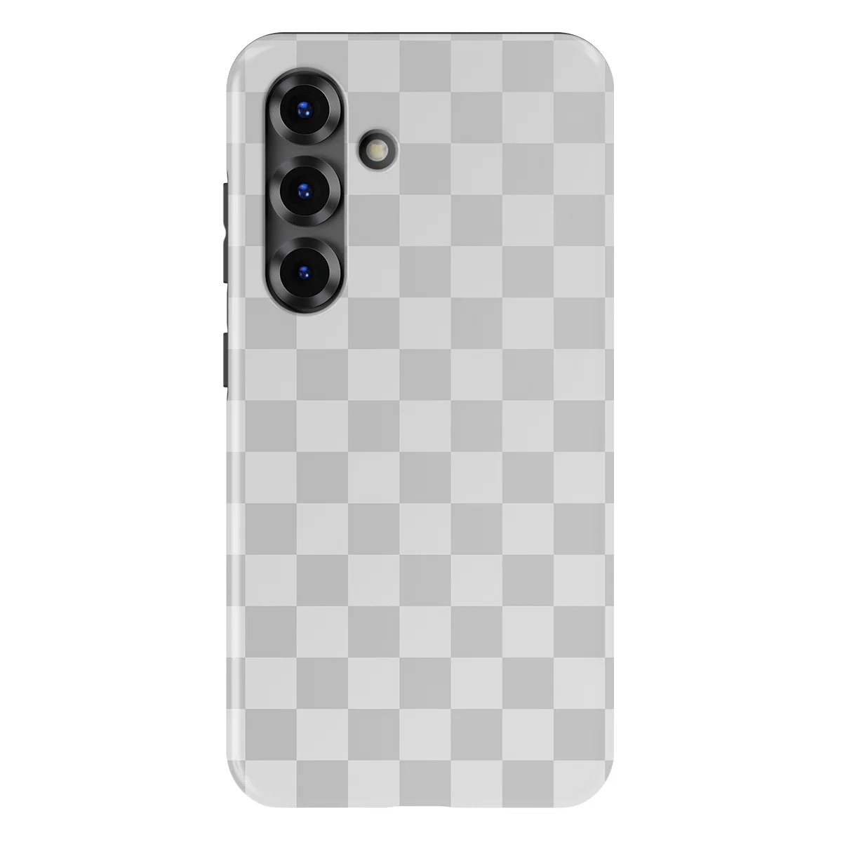 Tiny Squares - Ivory Squares - White/Grey case for Galaxy S25 FE - Image 1