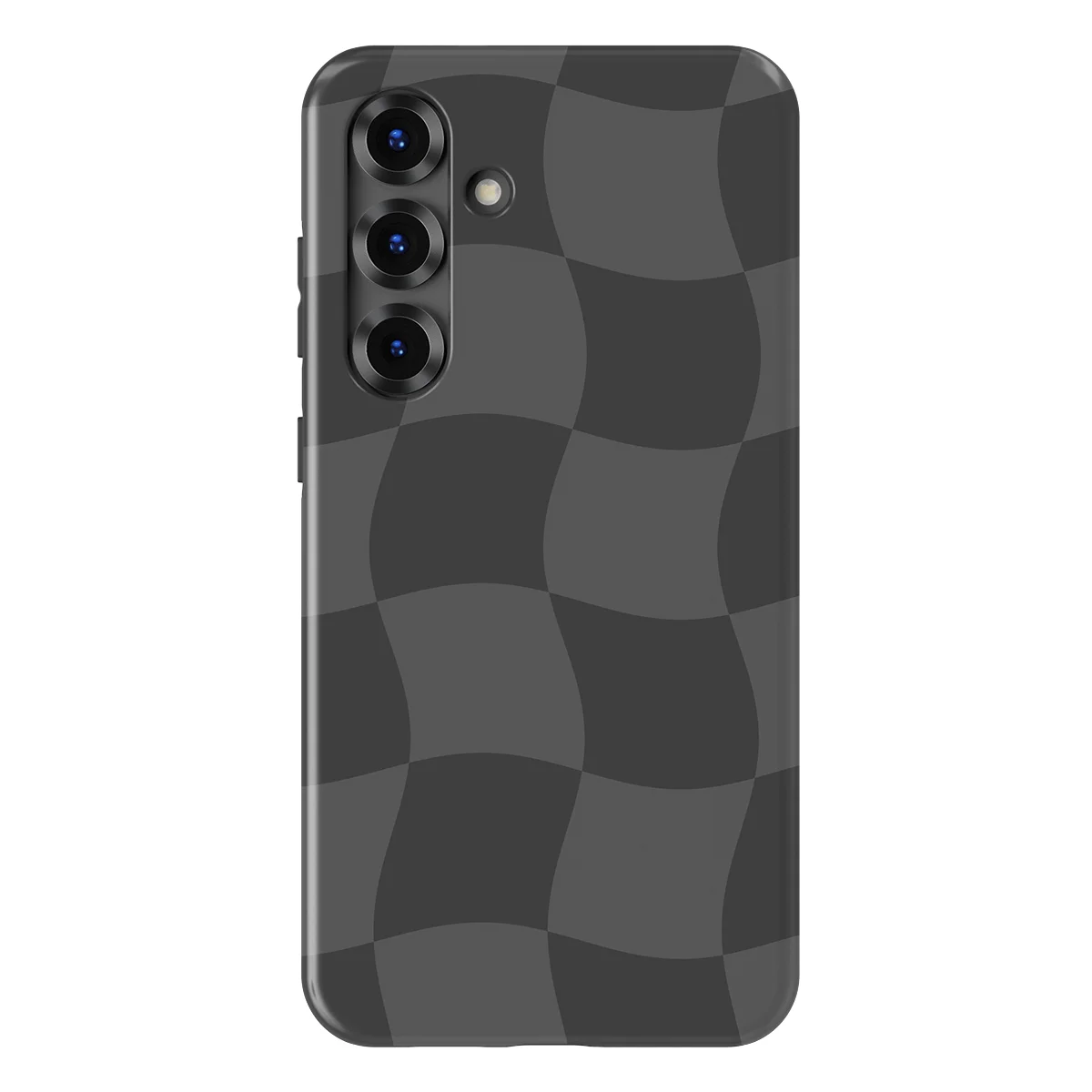 Checkered Warp - Grey Motion - Grey case for Galaxy S25 Plus - Image 1