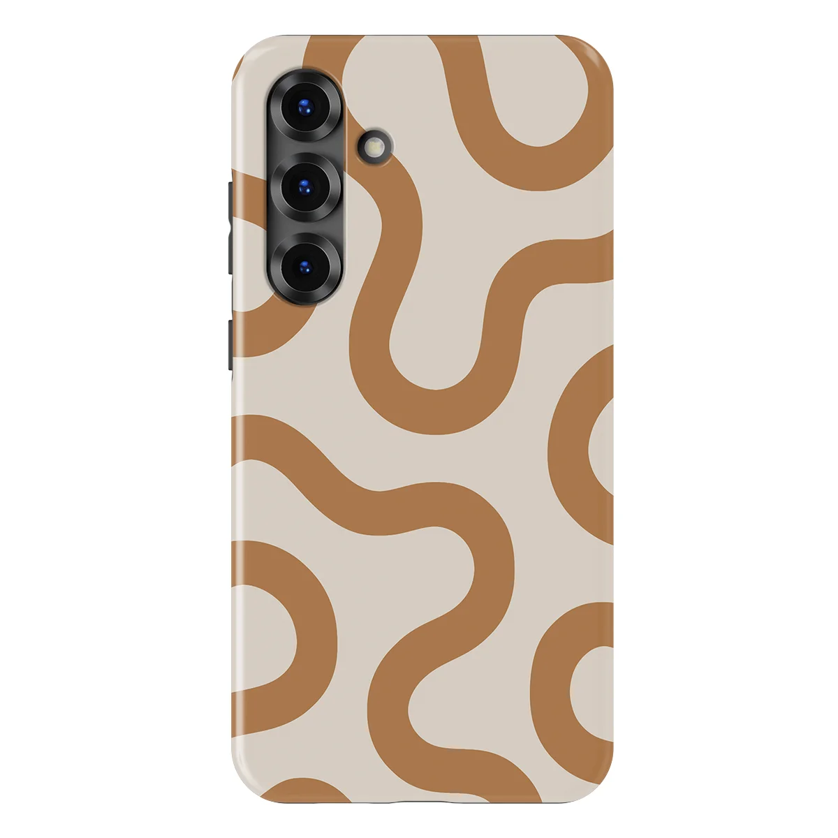 Motion Flow - Warm Whisper - White/Brown case for Galaxy S25 Plus - Image 1
