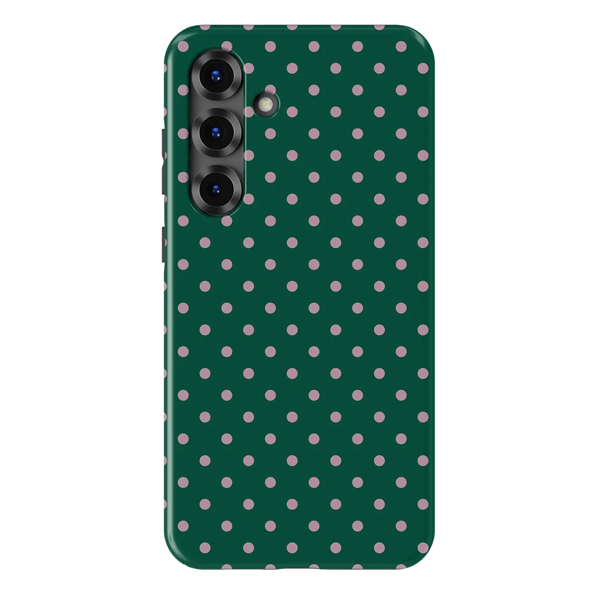 Polka Dots - Forest Blush - Green/Pink for Galaxy S25 Plus