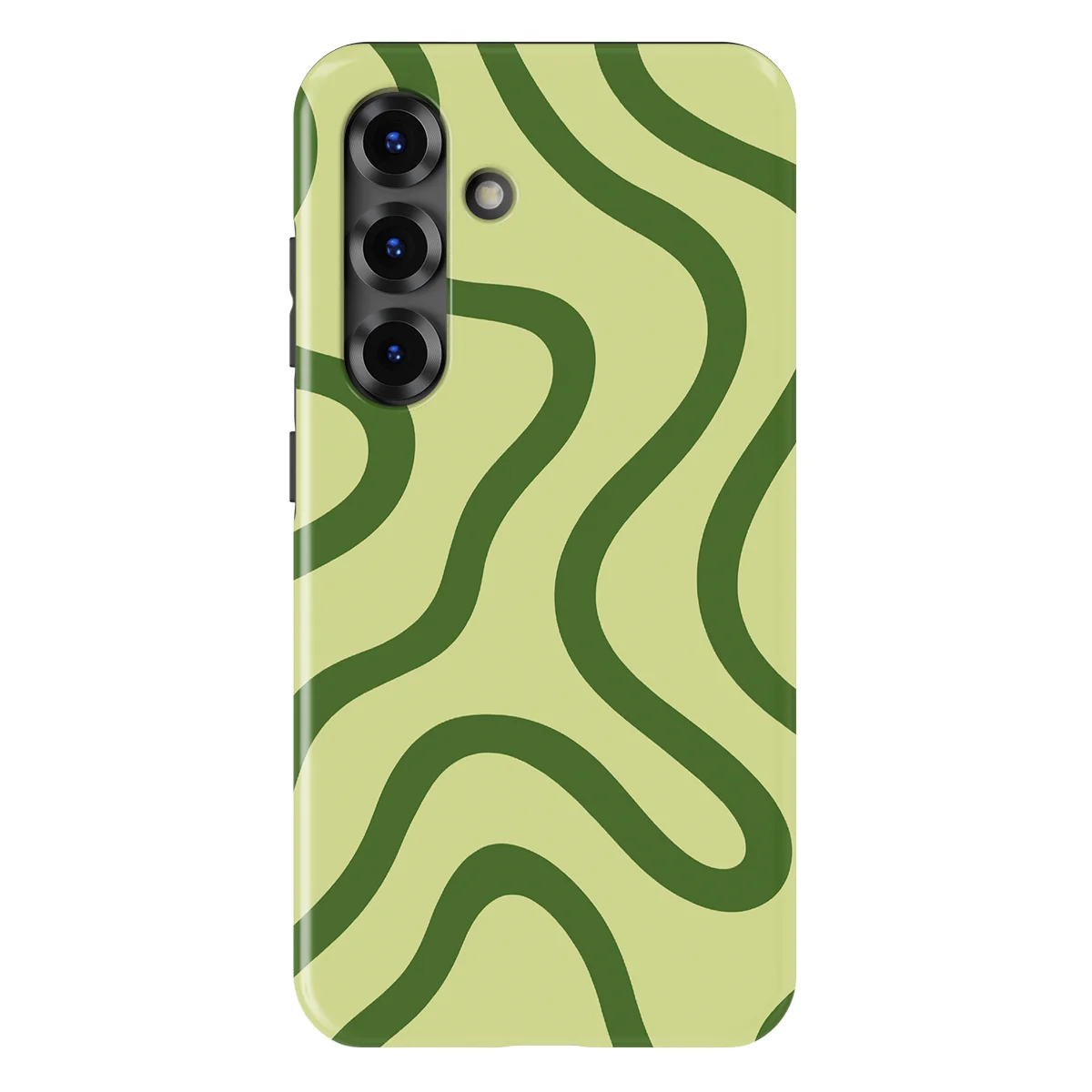 Curvy Lines - Leaf Loop - Green case for Galaxy S25 - Image 1