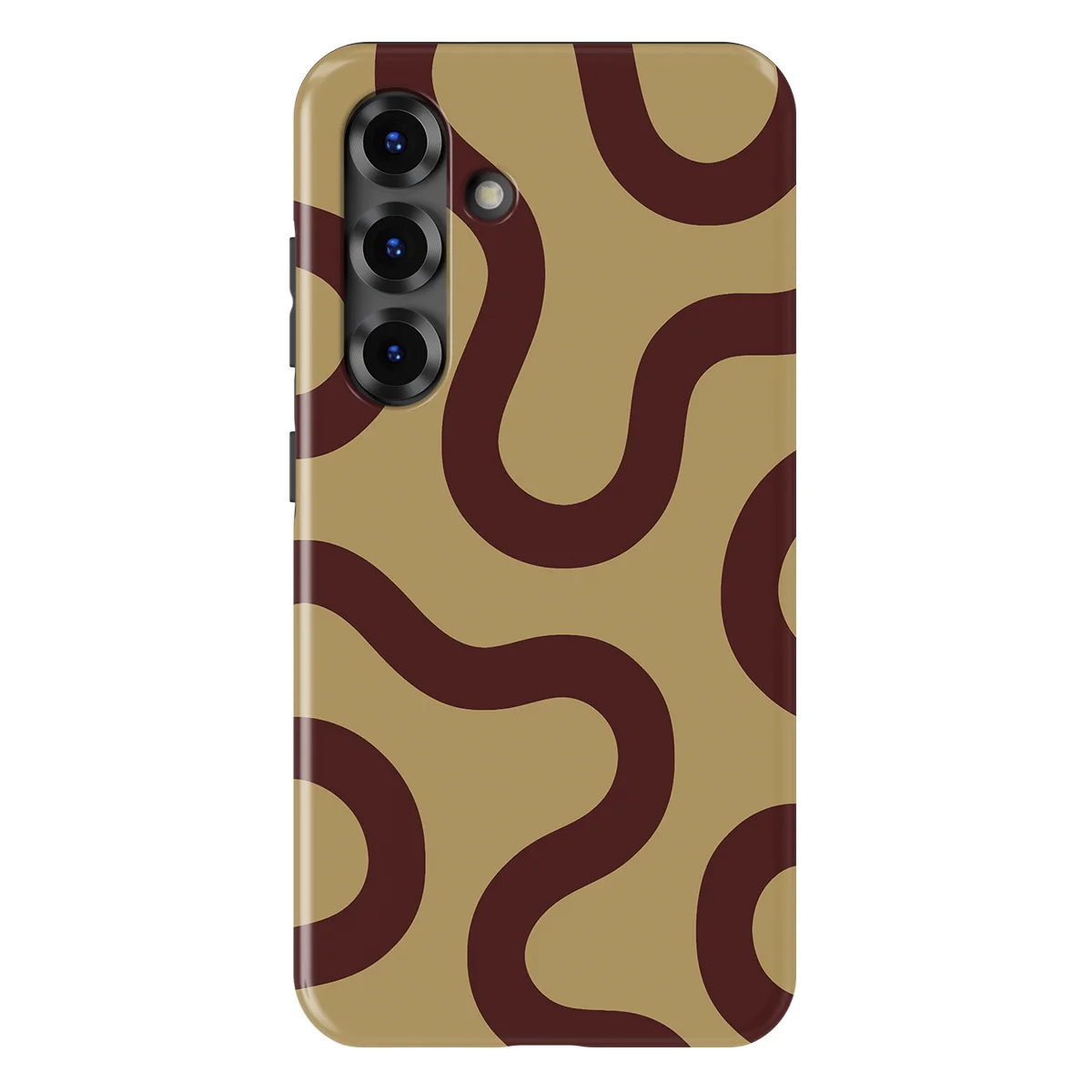 Motion Flow - Cocoa Curve - Beige/Brown case for Galaxy S25 - Image 1