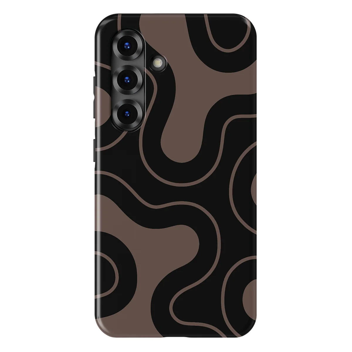 Motion Flow - Wander Lines - Black/Grey case for Galaxy S25 - Image 1
