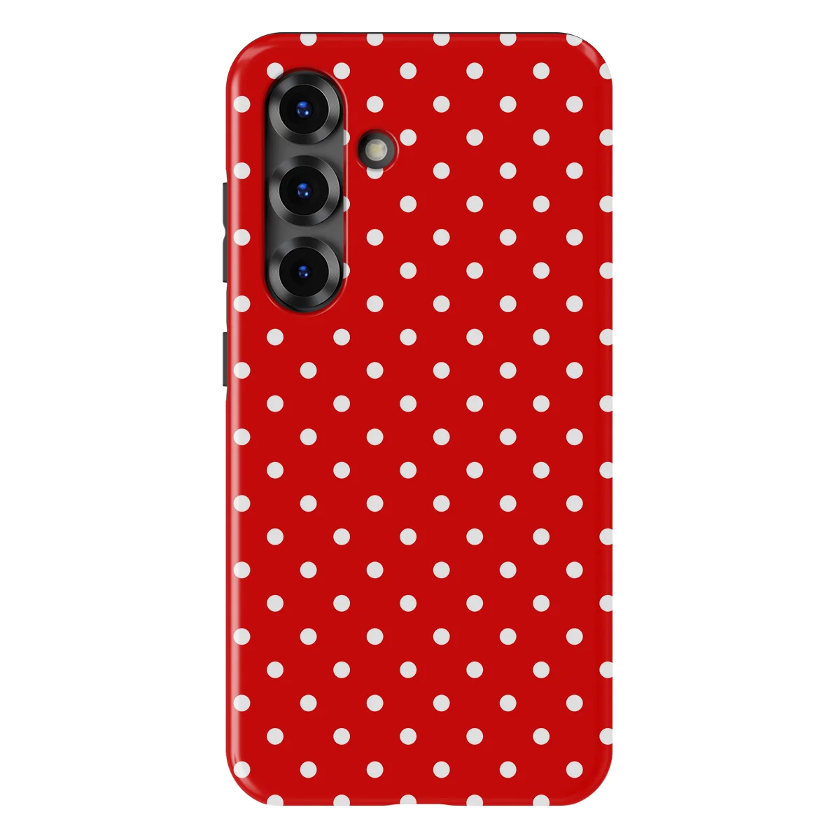 Polka Dots - Classic Red - Red/White case for Galaxy S25 - Image 1
