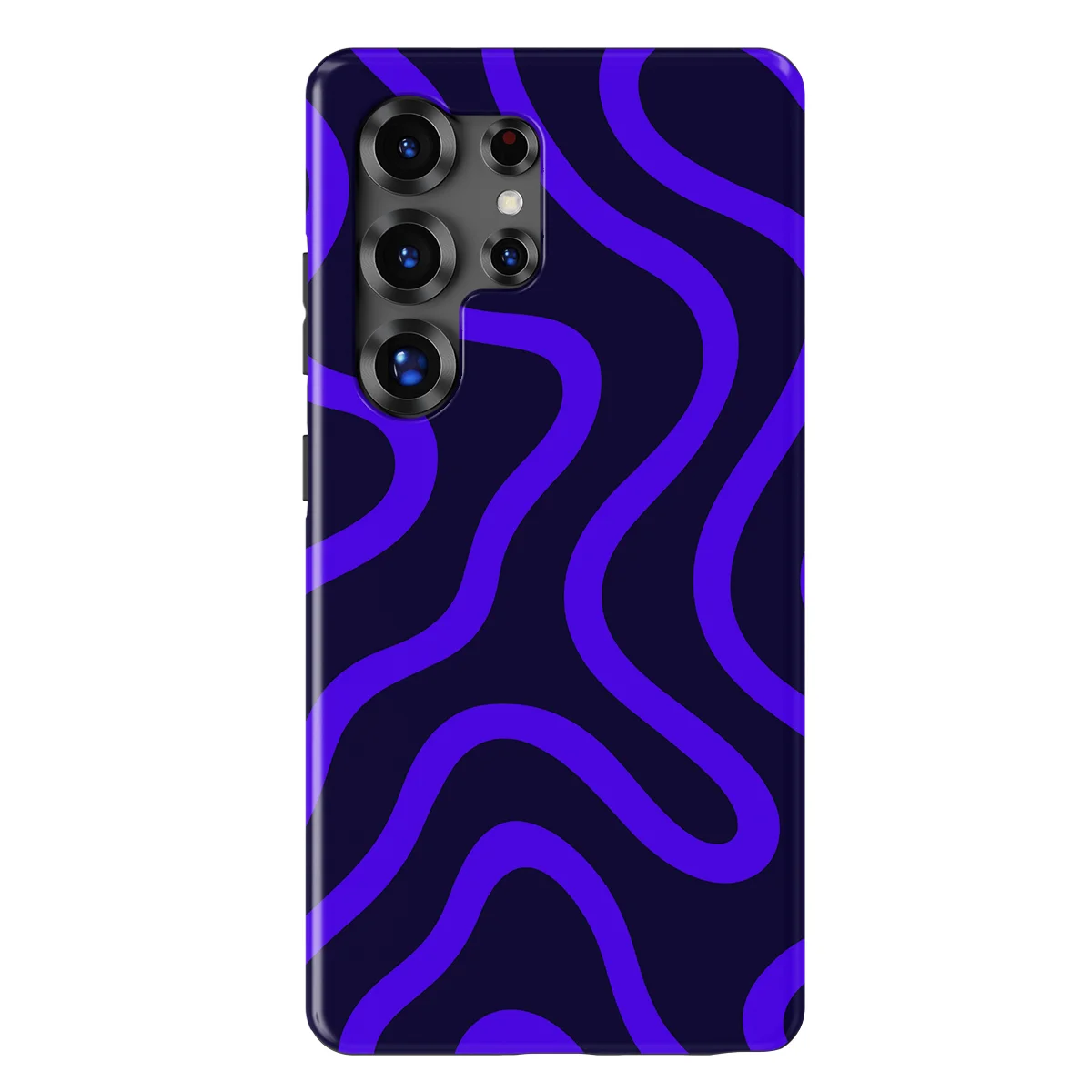 Curvy Lines - Electric Dusk - Black/Blue for Galaxy S25 Ultra