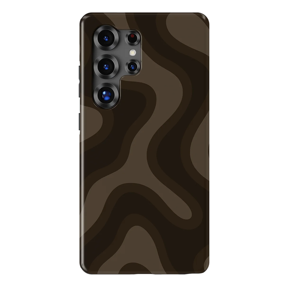 Curvy Lines - Espresso Wave - Brown case for Galaxy S25 Ultra - Image 1
