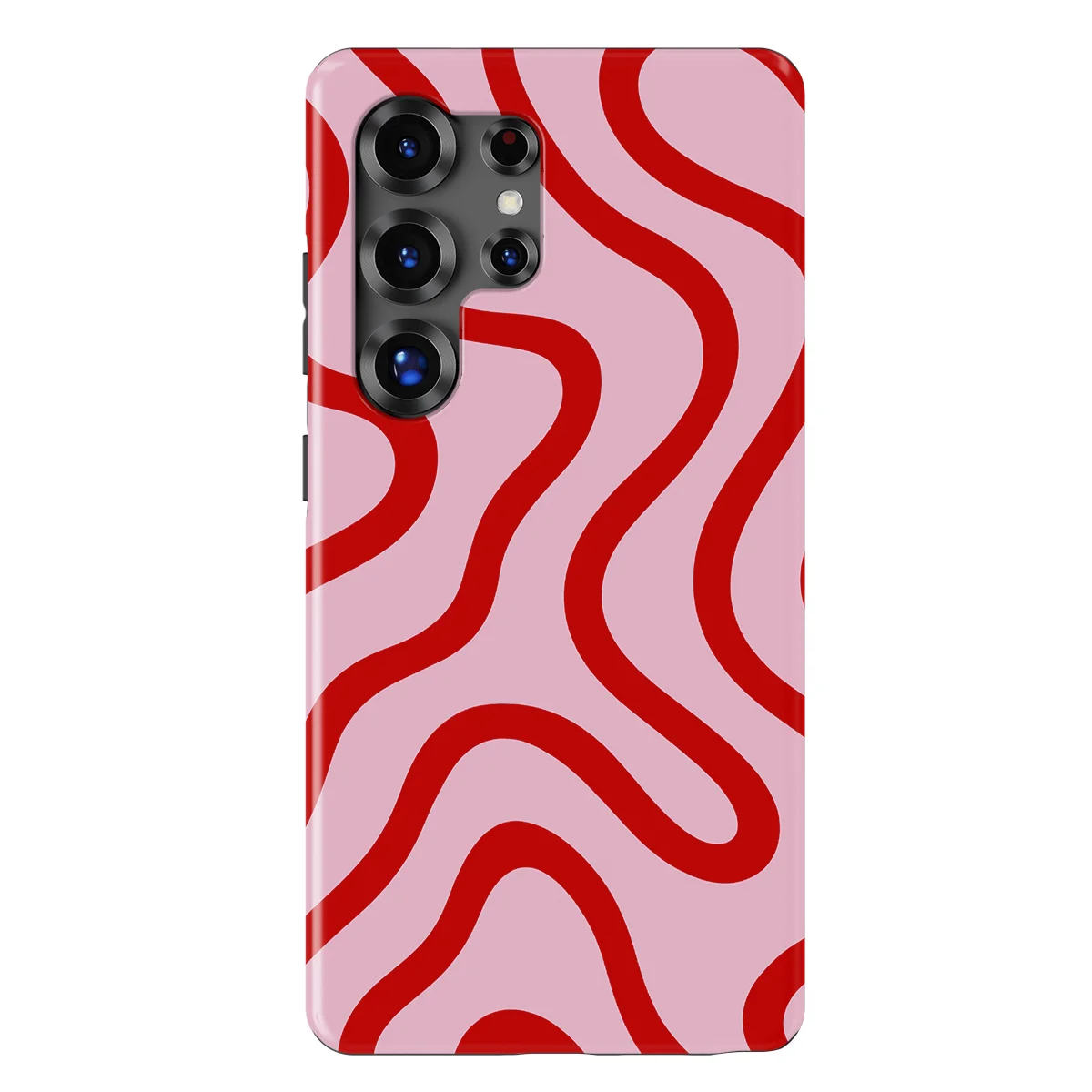 Curvy Lines - Lolly Loop - Pink/Red for Galaxy S25 Ultra