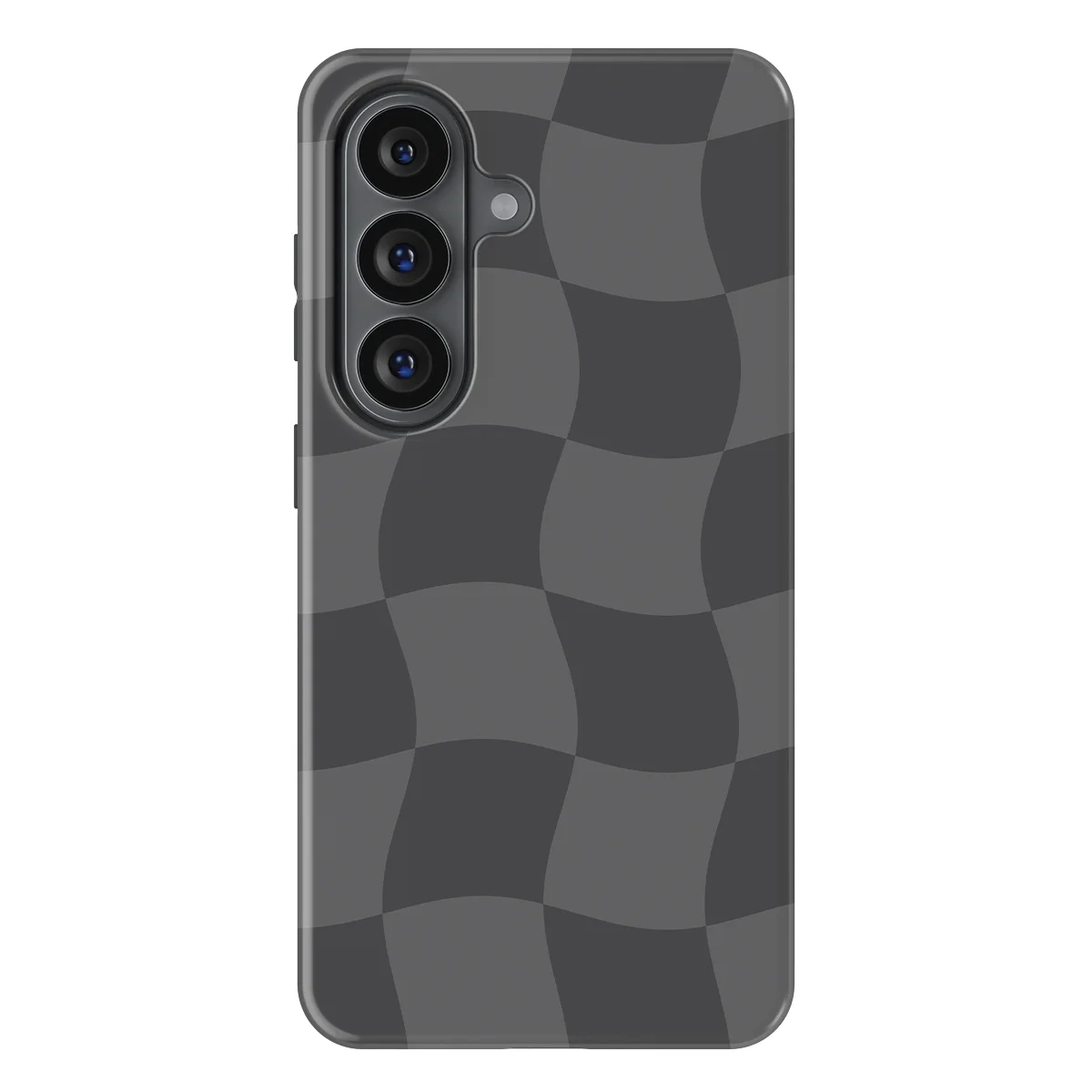 Checkered Warp - Grey Motion - Grey case for Galaxy S26 Plus - Image 1