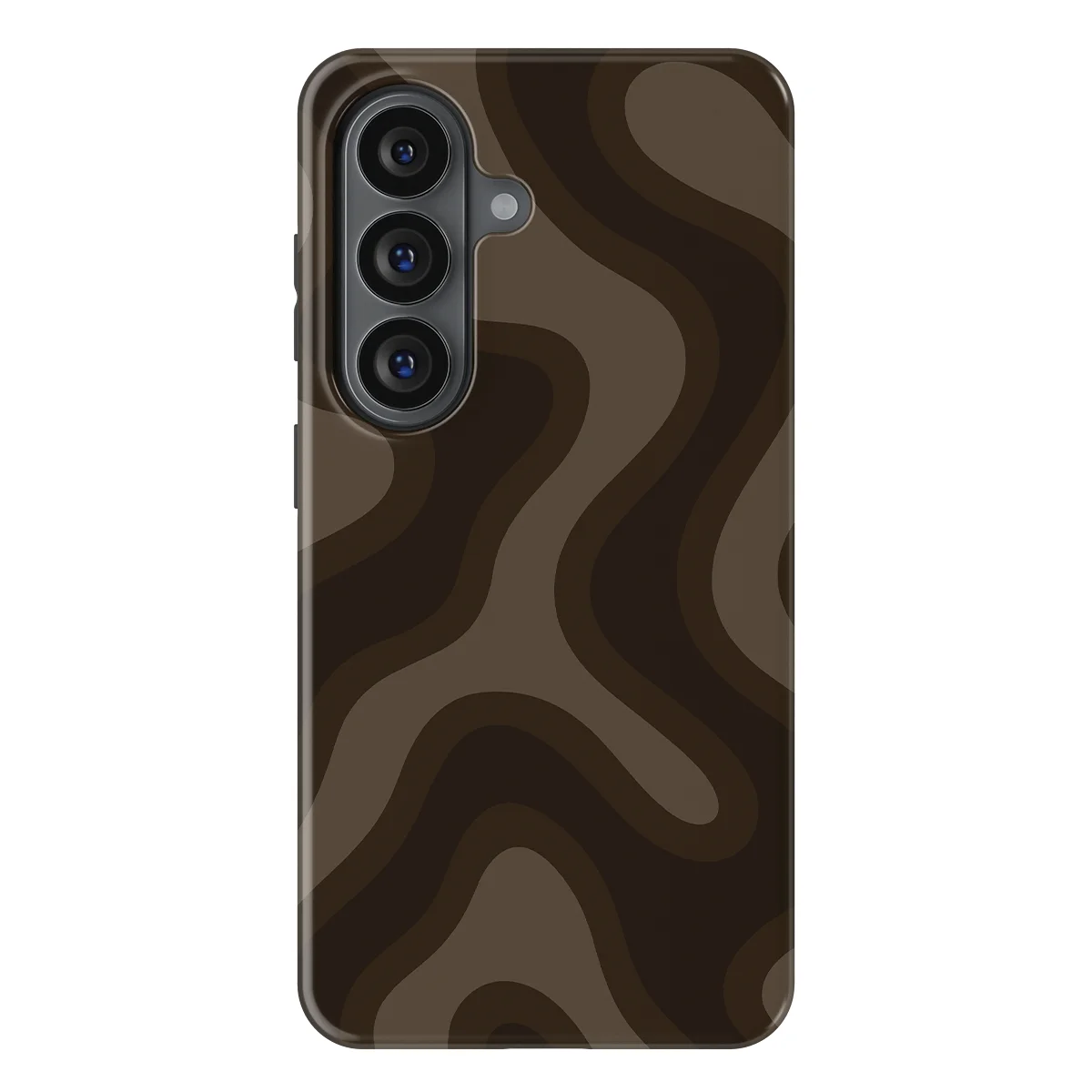 Curvy Lines - Espresso Wave - Brown case for Galaxy S26 Plus - Image 1