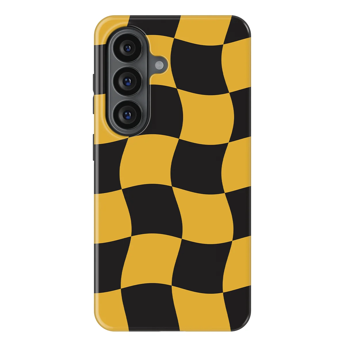 Checkered Warp - Yellow Rush - Yellow/Black/Multicolor case for Galaxy S26 - Image 1