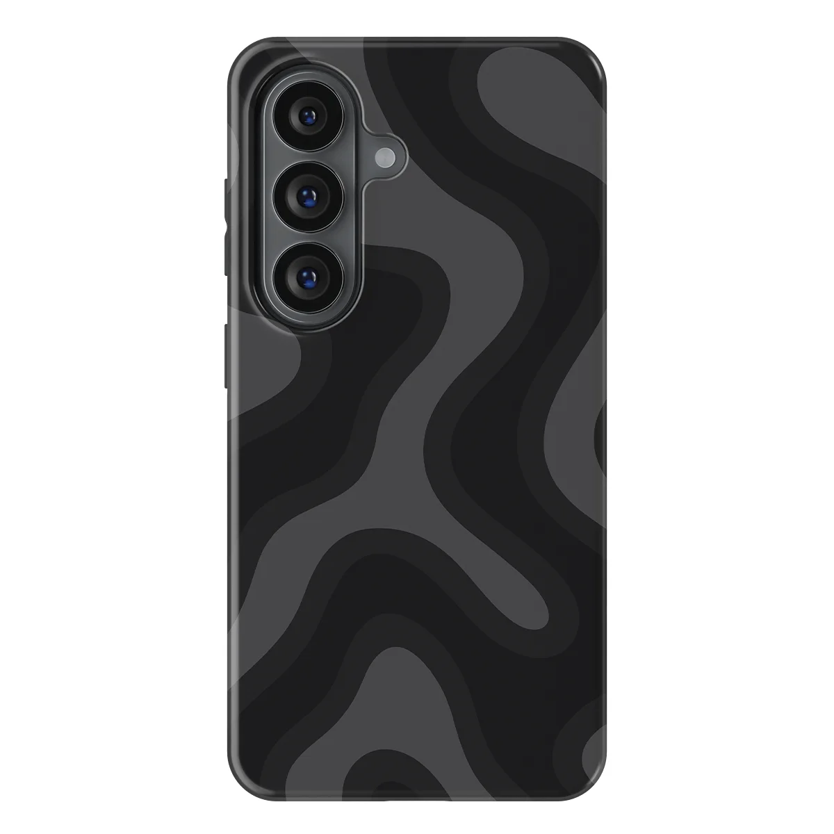 Curvy Lines - Onyx Flow - Black/Grey case for Galaxy S26 - Image 1