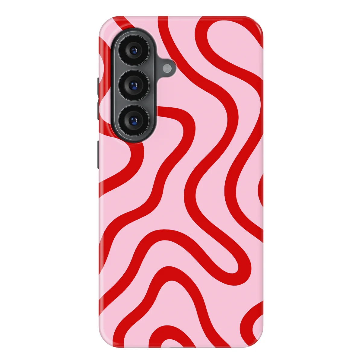 Curvy Lines - Lolly Loop - Pink/Red case for Galaxy S26 Ultra - Image 1