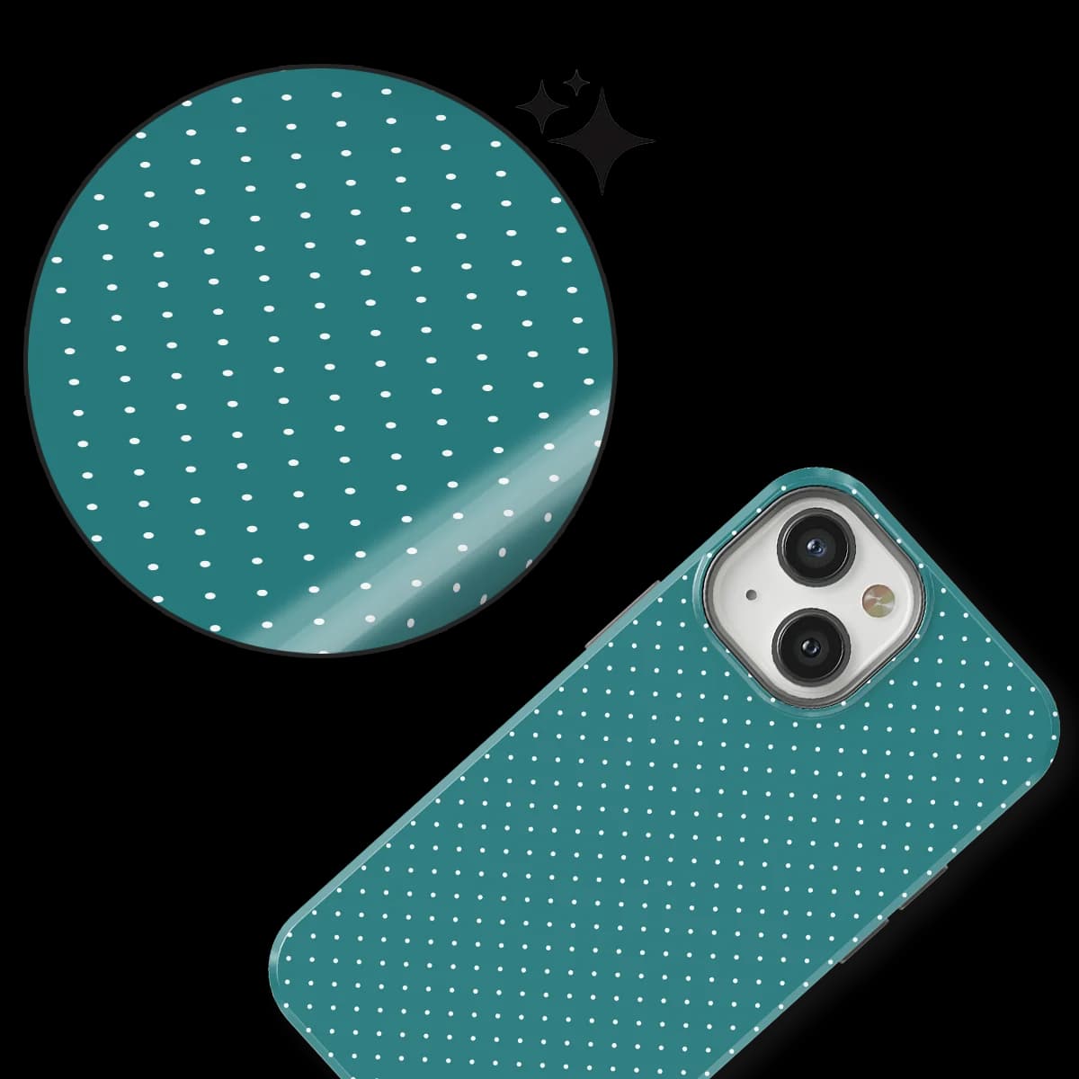 Micro Polka - Deep Teal - Turqoise for iPhone 12 Mini