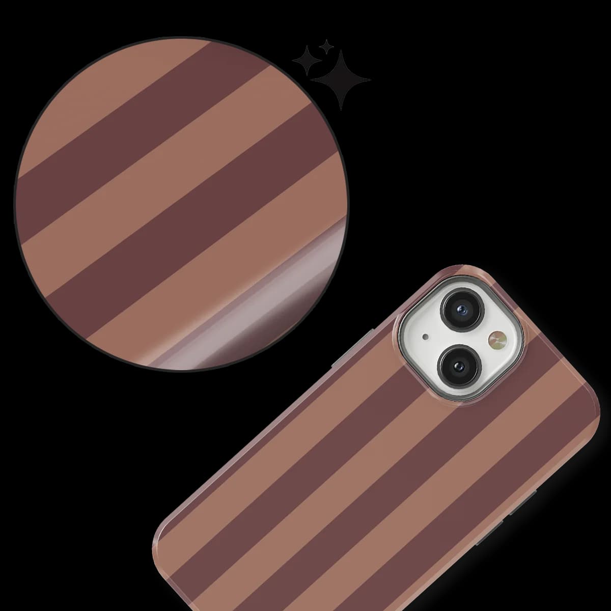 Stripes - Burgundy Rush - Purple/Brown/Multicolor for iPhone 13