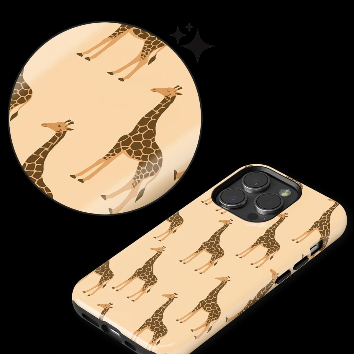 Animals - Giraffe - Beige/Yellow for iPhone 14 Pro