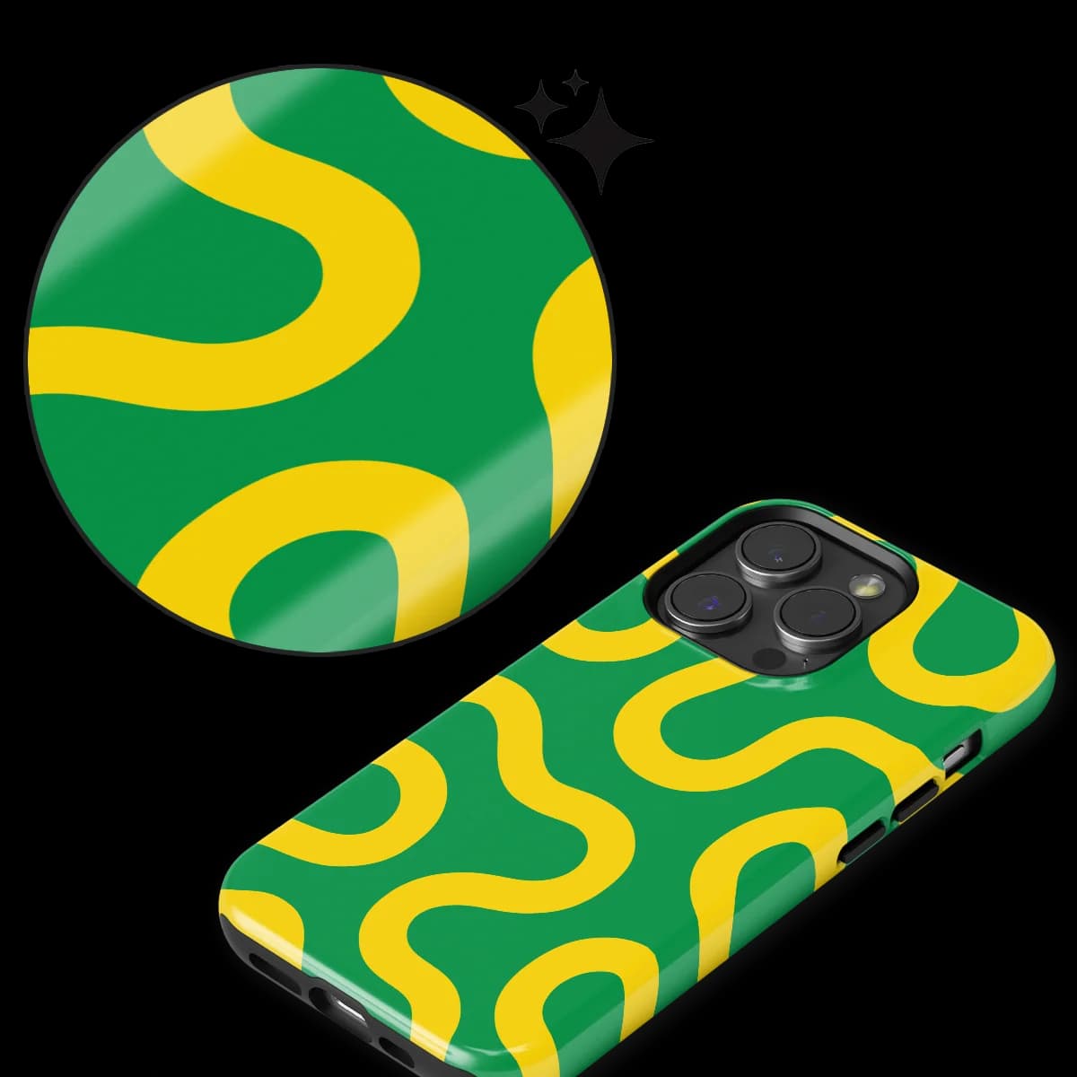 Motion Flow - Reggae Flow - Green/Yellow for iPhone 14 Pro Max