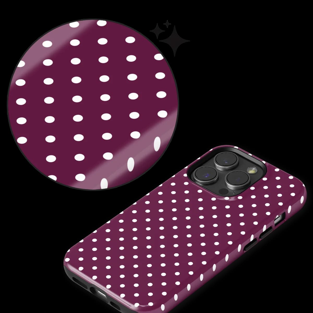 Polka Dots - Purple Pop - Purple/White for iPhone 14 Pro Max
