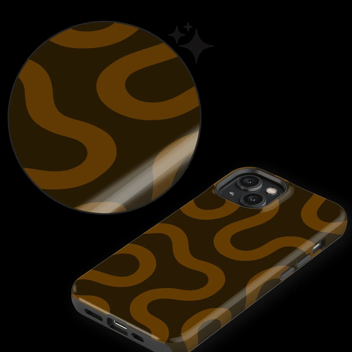 Motion Flow - Fluid Roots - Brown/Orange for iPhone 15 Plus