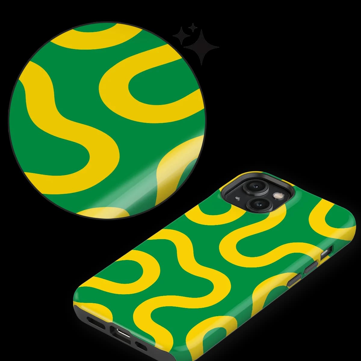 Motion Flow - Reggae Flow - Green/Yellow for iPhone 15 Plus