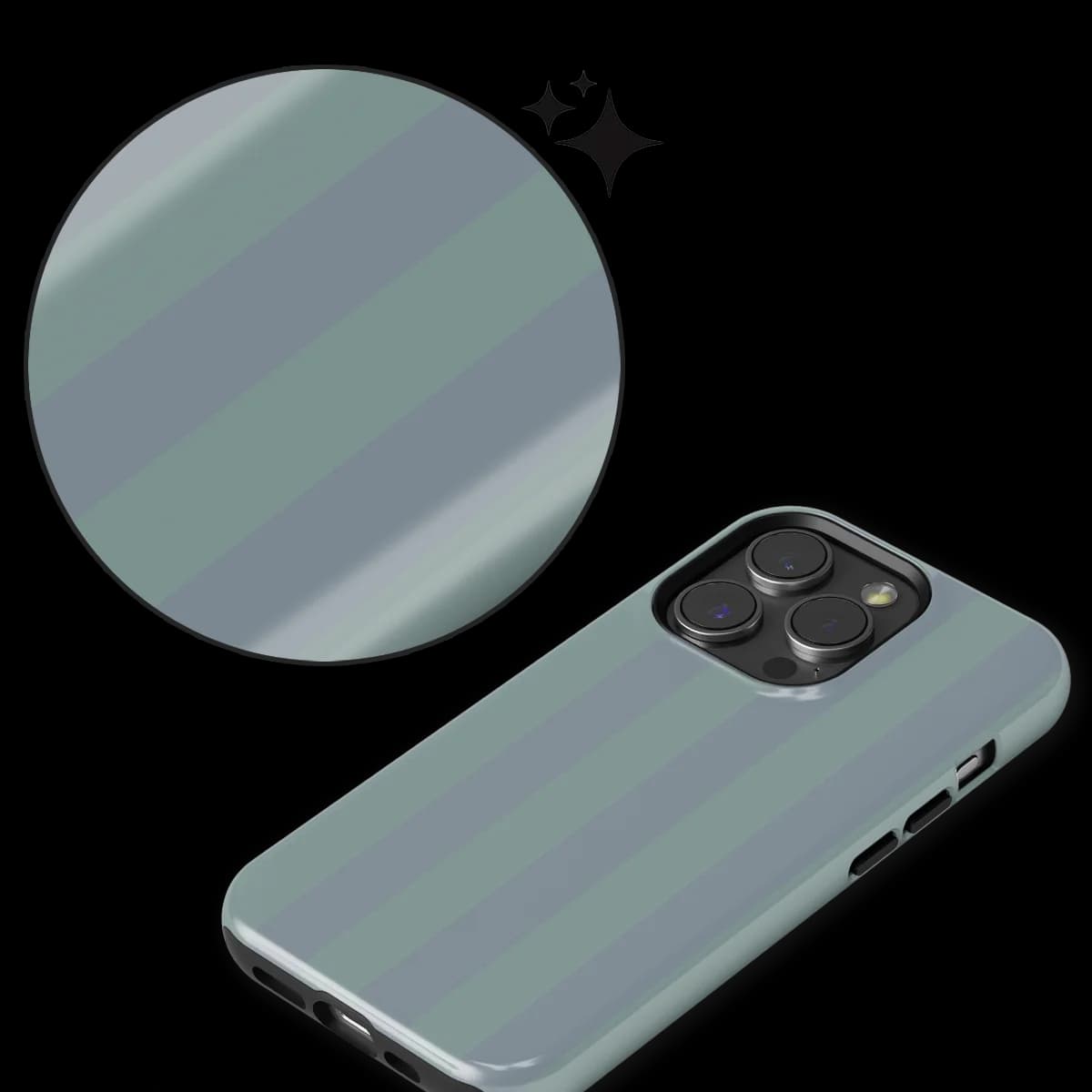 Stripes - Blue Mojito - Blue/Green/Multicolor for iPhone 15 Pro