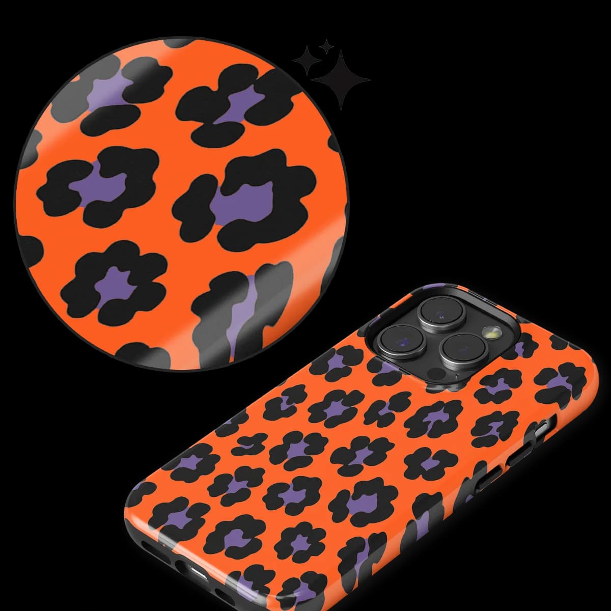 Animals - Bold Bite - Purple/Orange for iPhone 15 Pro Max