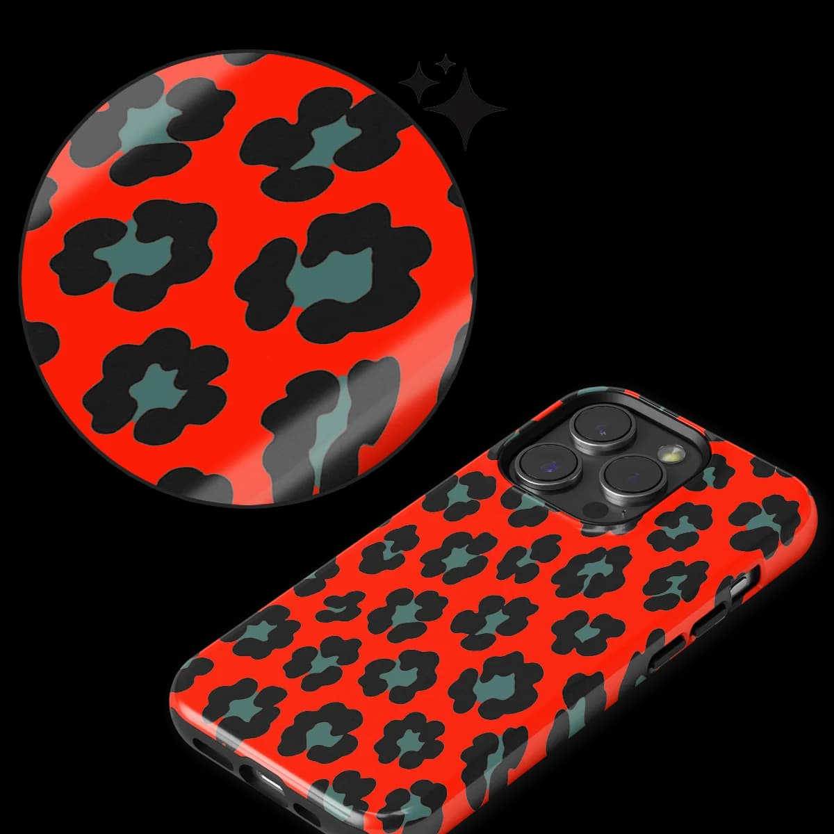 Animals - Jungle Blaze - Red/Blue for iPhone 15 Pro Max