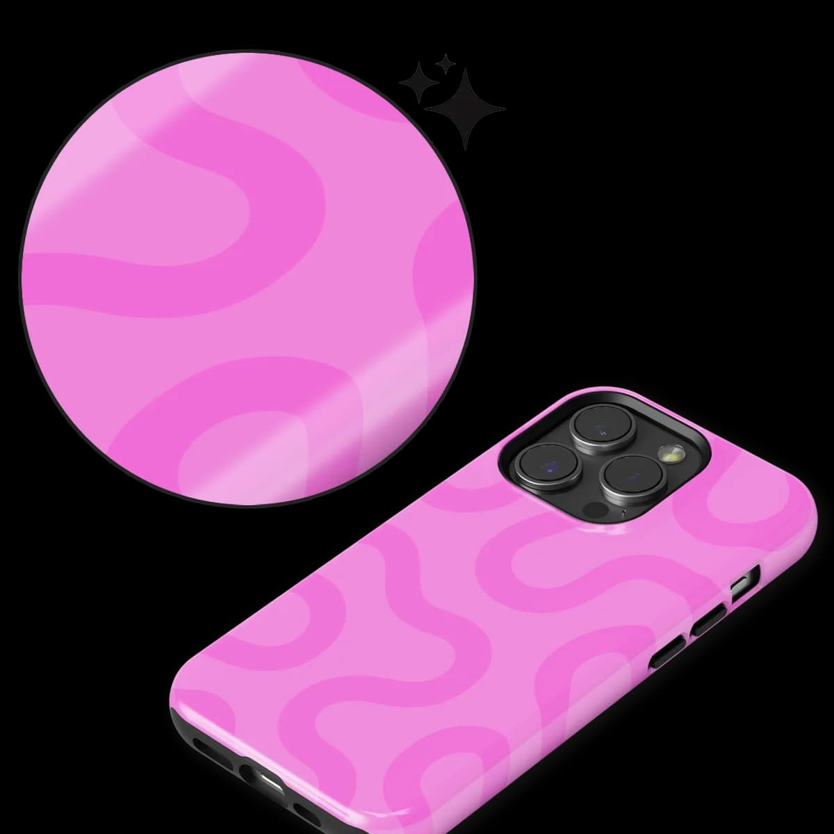 Motion Flow - Bubble Waves - Pink for iPhone 15 Pro Max