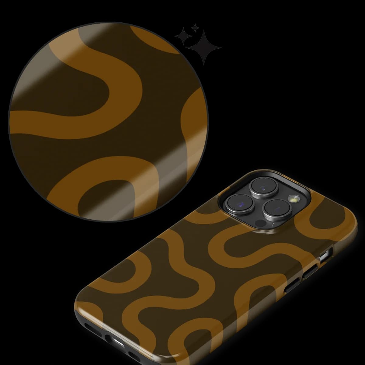 Motion Flow - Fluid Roots - Brown/Orange for iPhone 15 Pro Max