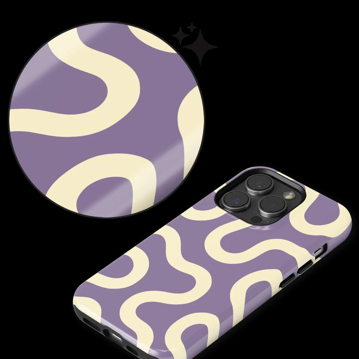 Motion Flow - Pastel Path - White/Purple for iPhone 15 Pro Max