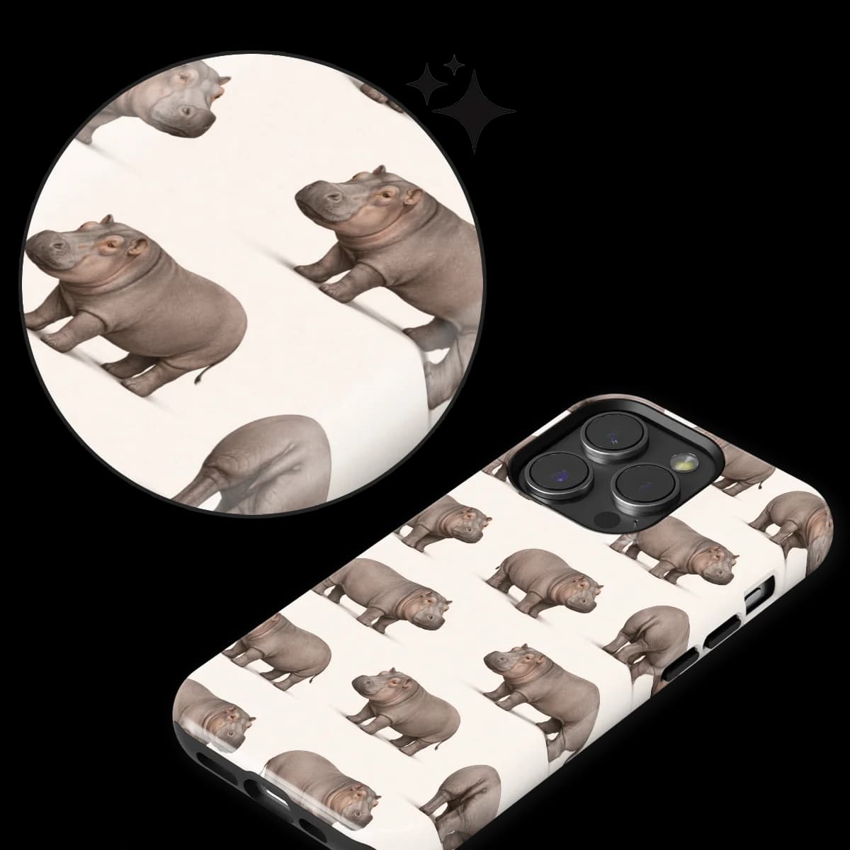 Safari - Nijlpaard - White/Grey for iPhone 15 Pro Max