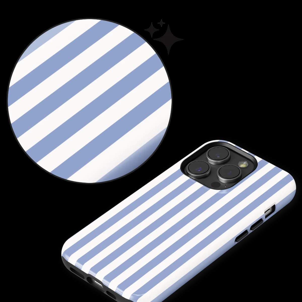 Stripes - Ocean Lane - White/Blue/Multicolor for iPhone 15 Pro Max