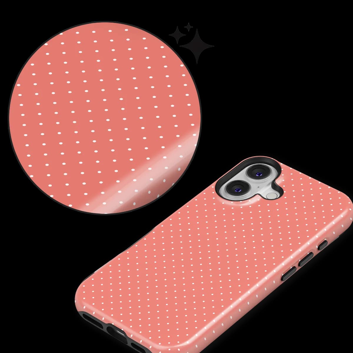 Micro Polka - Soft Coral - Pink for iPhone 16
