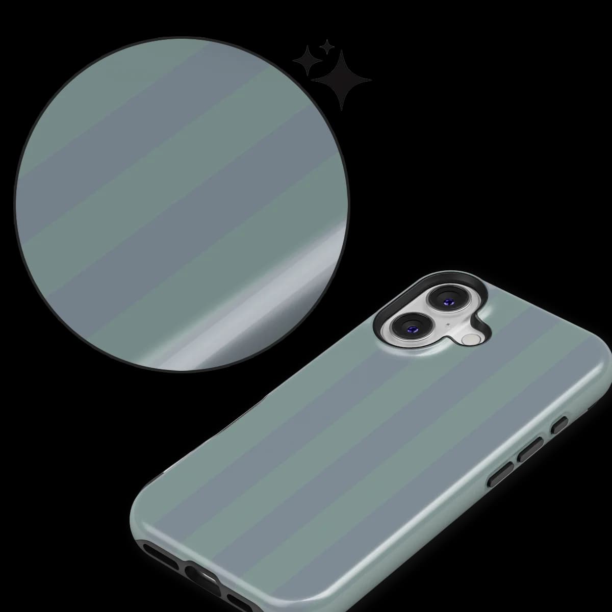 Stripes - Blue Mojito - Blue/Green/Multicolor for iPhone 16