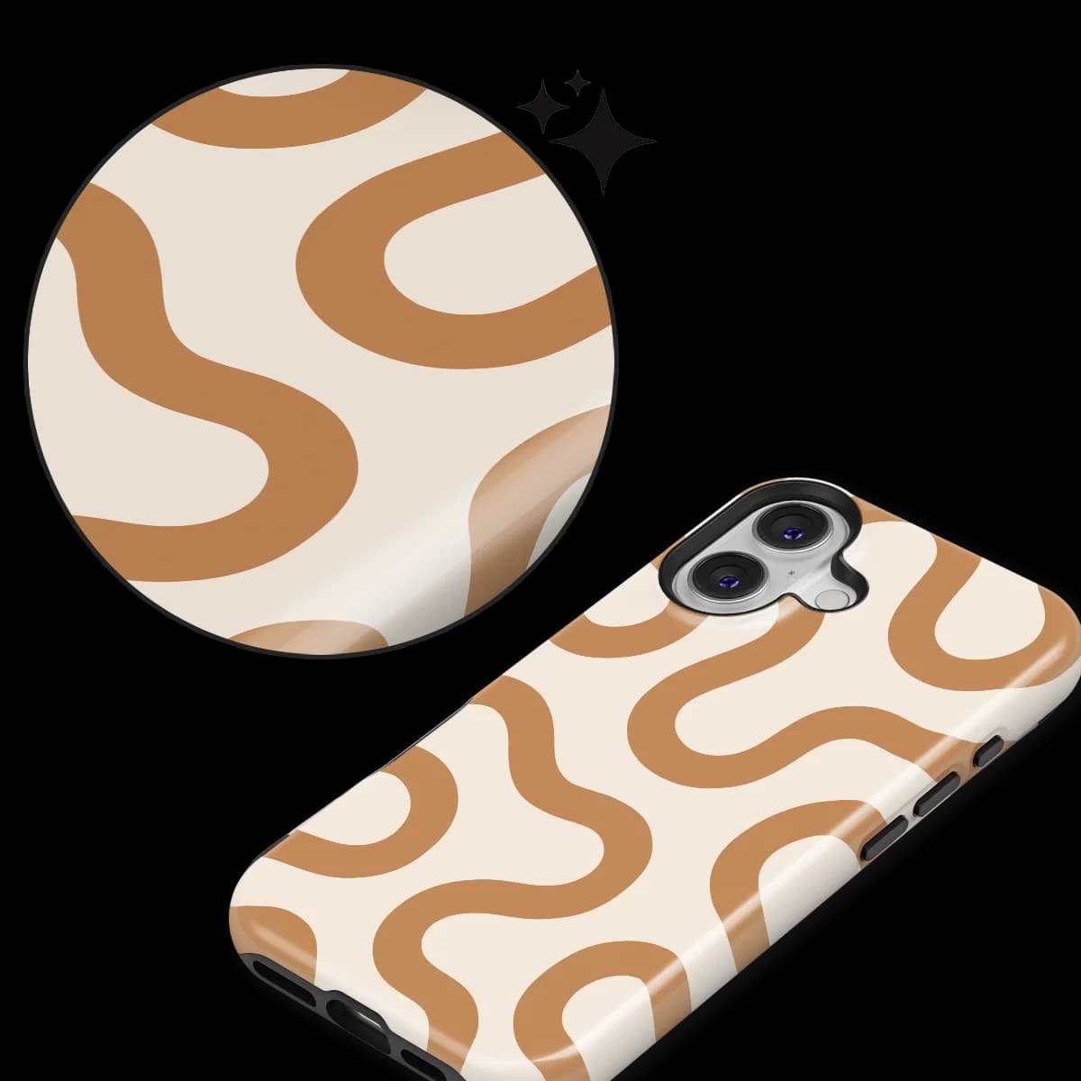 Motion Flow - Warm Whisper - White/Brown for iPhone 16 Plus